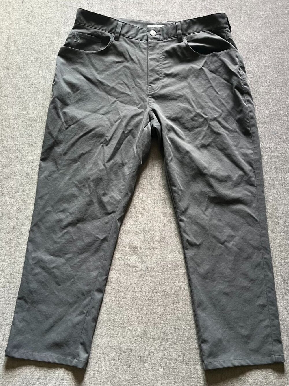 Peter Millar Chino Pants Men 36x34 Gray Crown Performance 5 Pocket Golf Outdoor